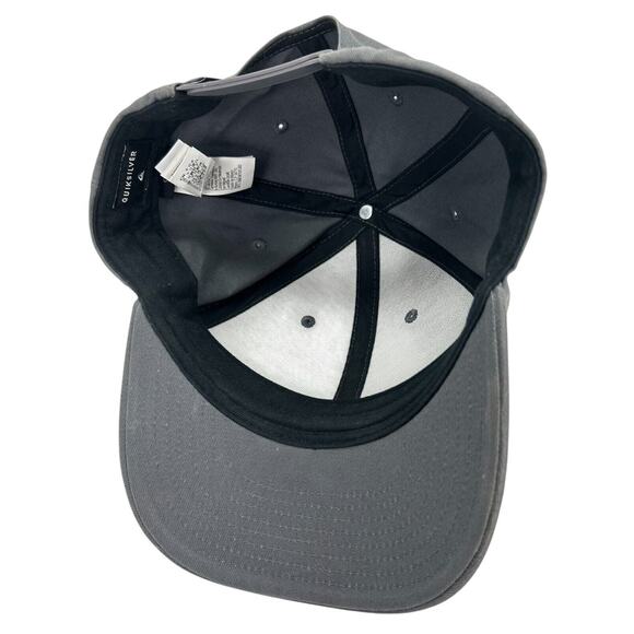 Men's Quicksilver Snapback Cap Hat Gray Quicksilver Logo - Picture 6 of 8
